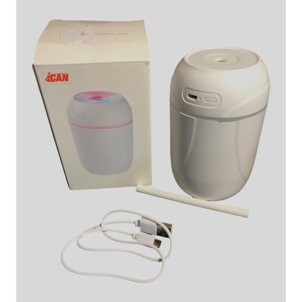 ICAN USB Compact Humidifier With LED Light & USB Charger